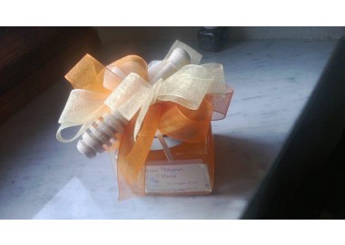 Bomboniera o Segnaposto per Battesimo Bambino - vasetto miele gr 250 TAO (base quadrata)